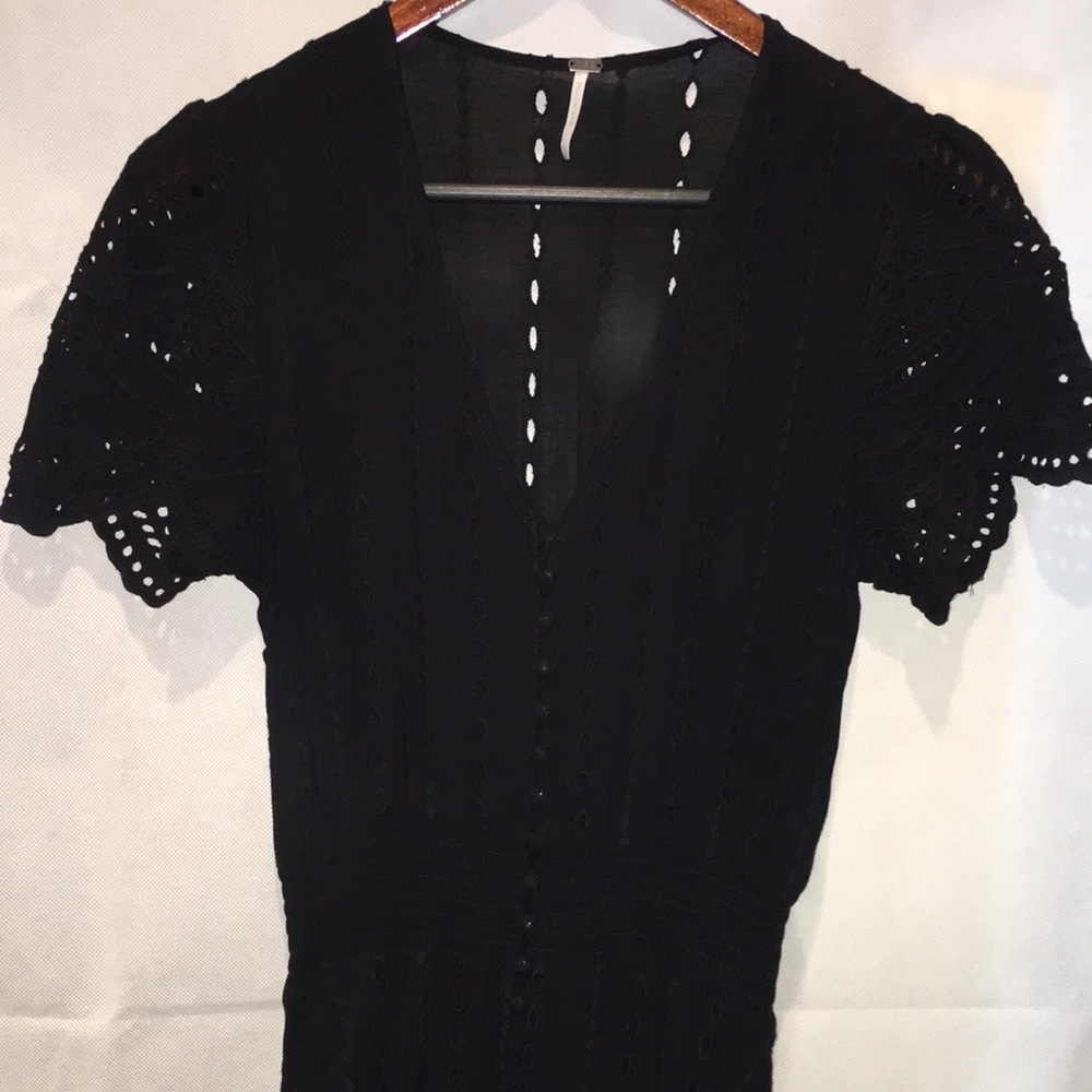 YFB Hi-Low Maxi Black Cut-Out Design Dress | Size S